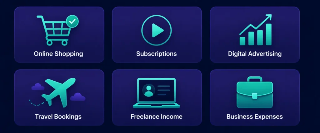 Use cases for a virtual crypto card