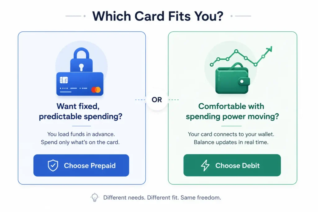 Decision guide: crypto prepaid vs crypto debit card