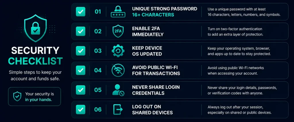 Six steps to protect your Rivocard account and data