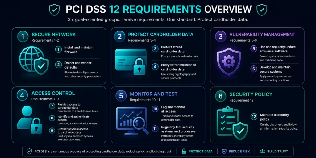PCI DSS compliance on crypto cards explained — 12 requirements for cardholder data protection