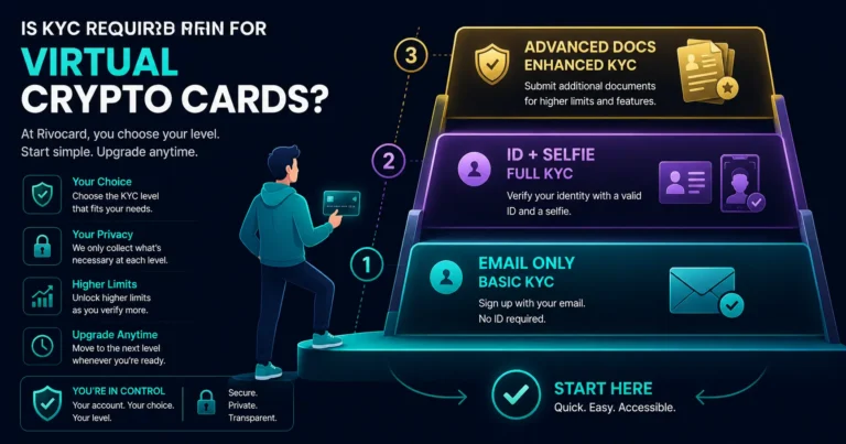 Is KYC required for virtual crypto cards — email-only Basic KYC on Rivocard explained