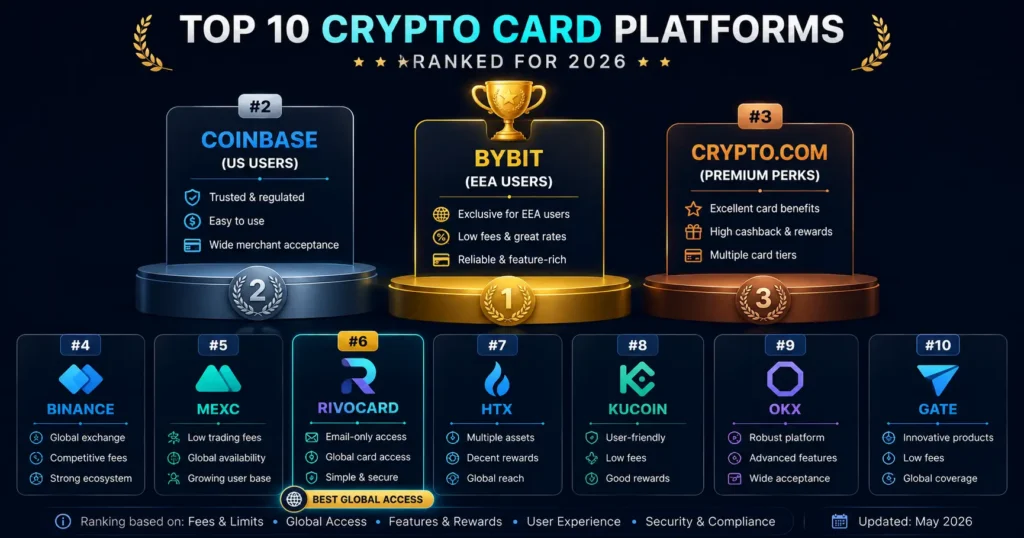 Top 10 crypto cards ranked 2026 - honest comparison for every user profile