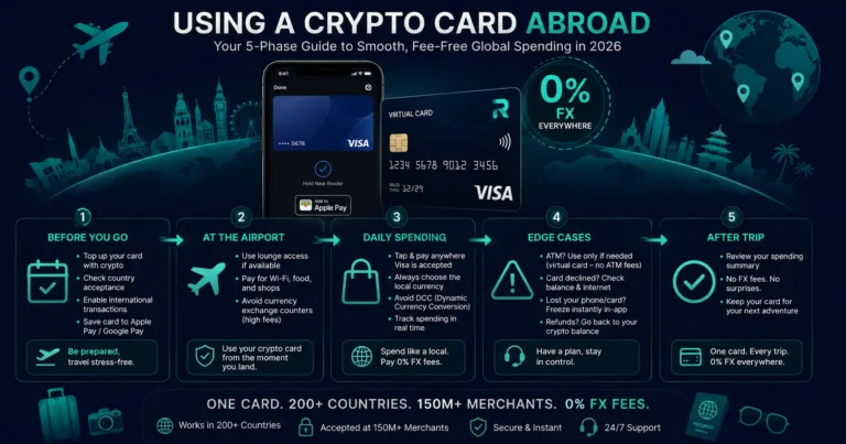 Using a crypto card abroad guide 2026 - preparation spending DCC avoidance and troubleshooting
