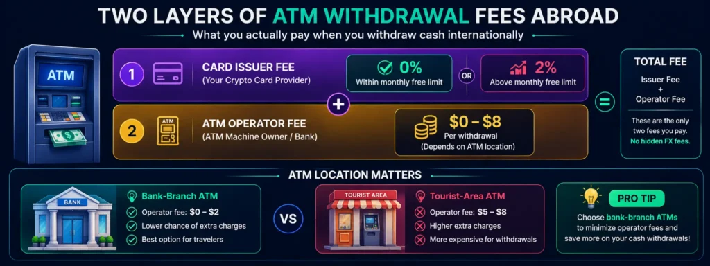 Two layers of ATM withdrawal fees abroad - card issuer fee plus ATM operator fee