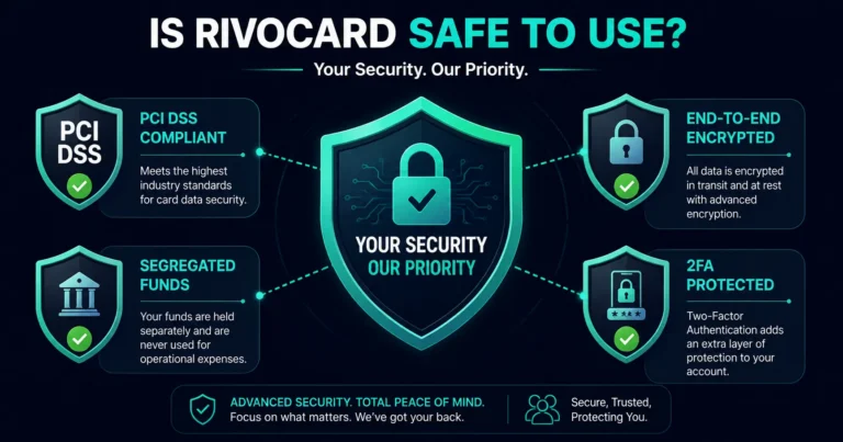 Is Rivocard safe to use — PCI DSS compliance encryption and fund protection explained