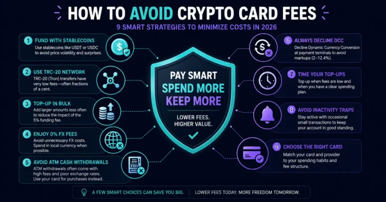 How to avoid crypto card fees — 9 strategies to minimize costs in 2026