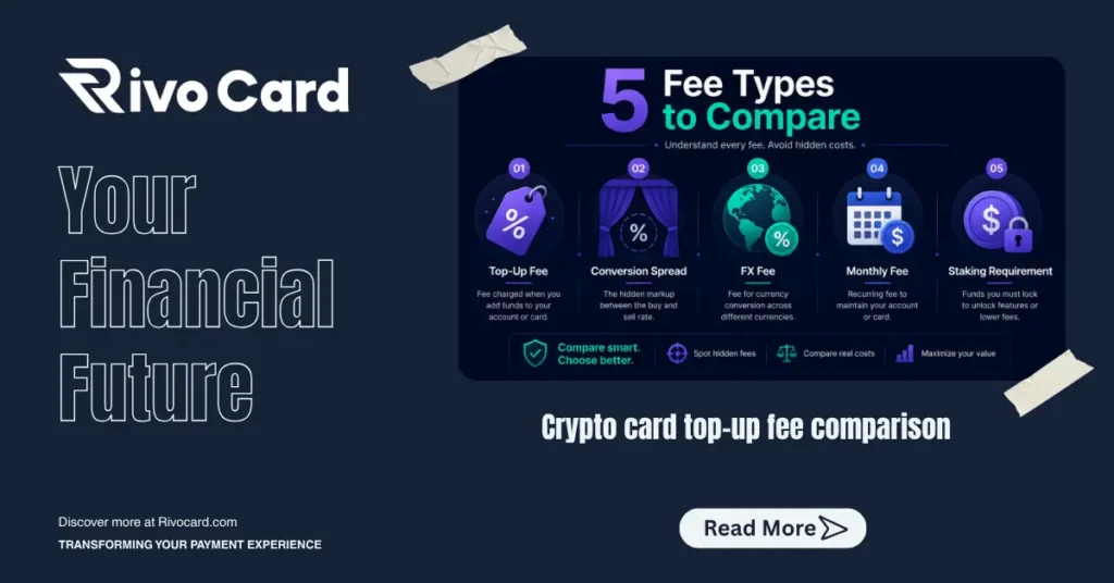 Crypto card top-up fee comparison